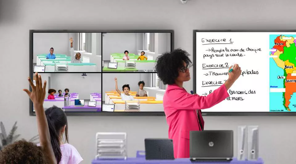 Enseignement à distance pour des élèves isolés.