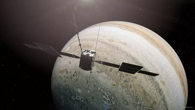 Vue d'artiste de la sonde JUICE.