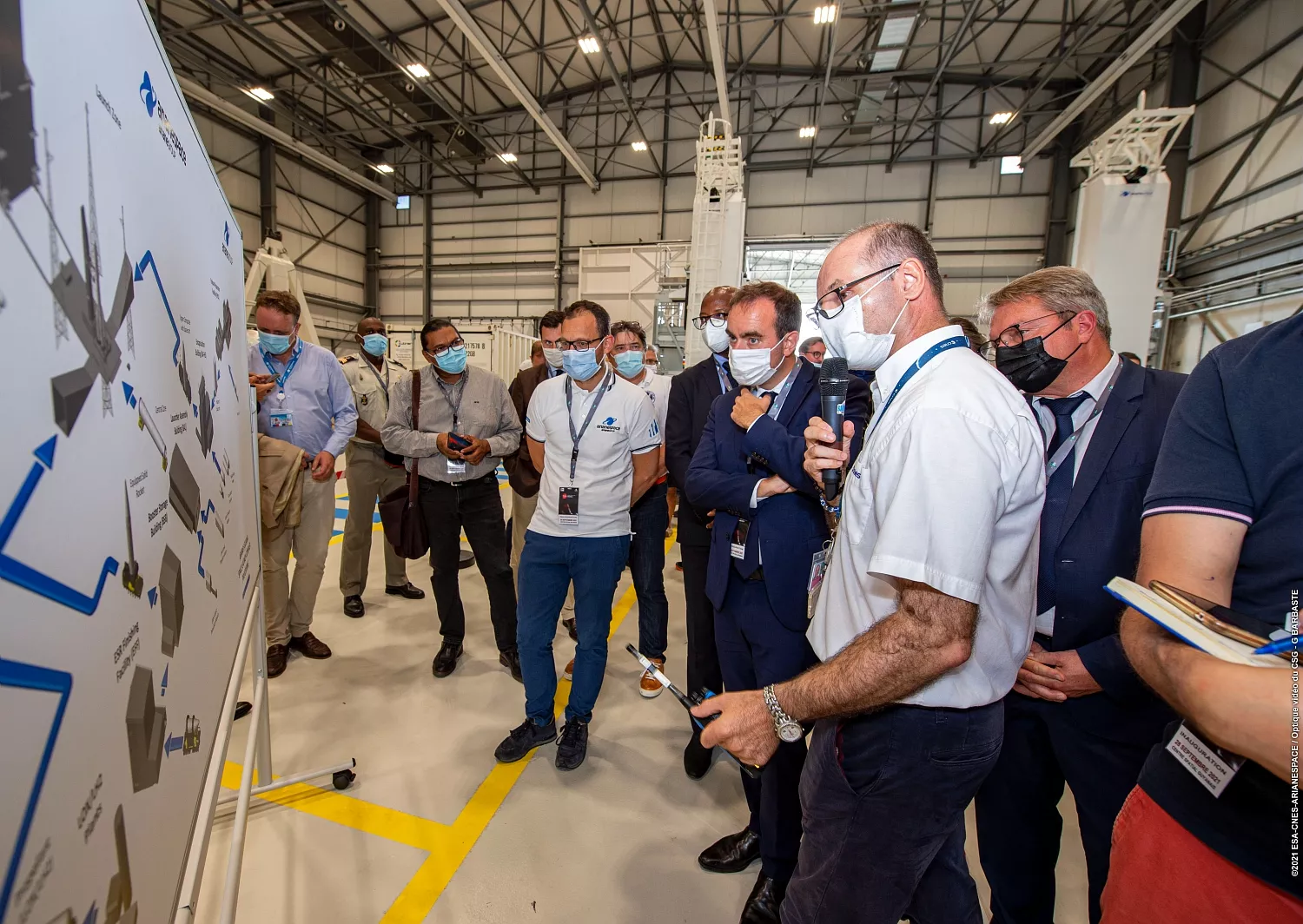 Inauguration du nouveau pas de tir d'Ariane 6.