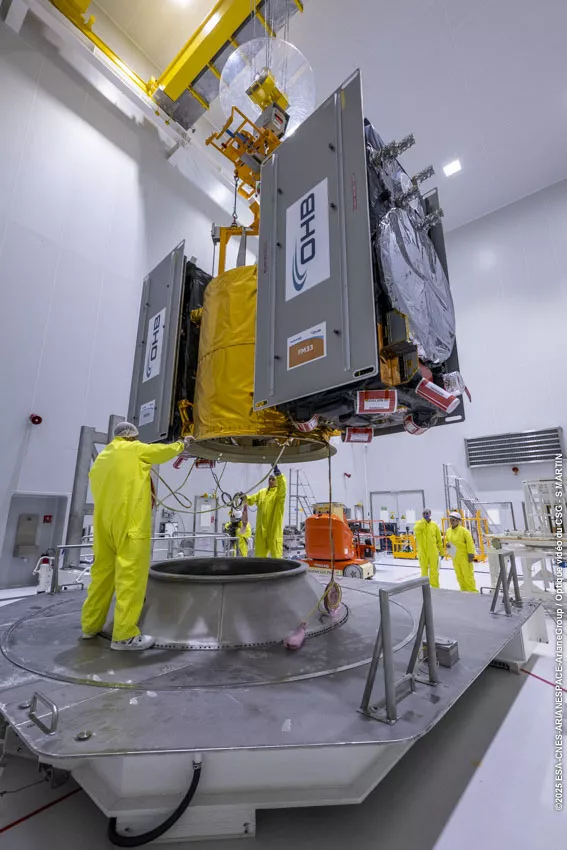 Pose satellites galileo L14 sur palette