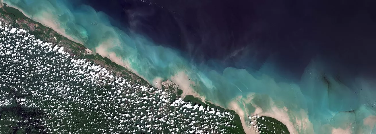 Image satellite de la Guyane