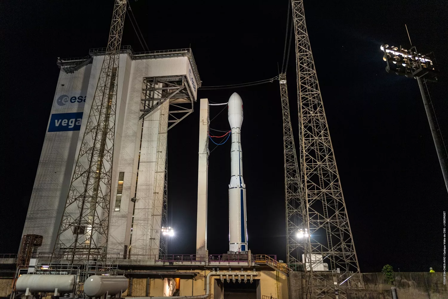 Retrait du portique en zone de lancement Vega (ZLV).